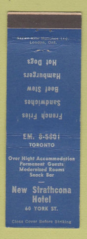Matchbook Cover - New Strathcona Hotel Toronto ON WEAR