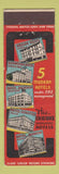 Matchbook Cover - Chadwick Hotels Grants Pass Eugene Medford Salem OR