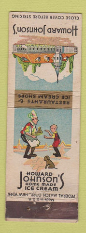 Matchbook Cover - Howard Johnson's Ice Cream Federal WEAR