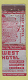 Matchbook Cover - West Hotel Minneapolis MN Federal WORN