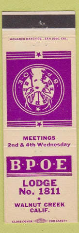 Matchbook Cover - Elks Lodge Walnut Creek CA