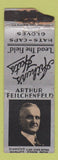 Matchbook Cover - Arthur Feilchenfeld Hats Chicago IL POOR STRIKER DQ