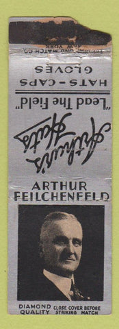 Matchbook Cover - Arthur Feilchenfeld Hats Chicago IL POOR STRIKER DQ