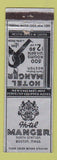 Matchbook Cover - Hotel Manger Boston MA Federal