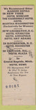 Matchbook Cover - Hotel Manger Boston MA Federal