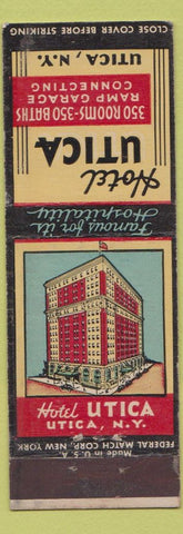 Matchbook Cover - Hotel Utica NY Federal