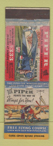 Matchbook Cover - Piper Cub Airplane WEAR