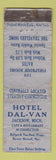 Matchbook Cover - Hotel Dal Val Jackson MI FEDERAL LONG POOR