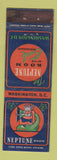Matchbook Cover - Neptune Room Earle Restaurant Washington DC