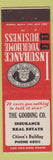 Matchbook Cover - Gooding Insurance Real Estate
