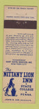 Matchbook Cover - Nittany Lion Inn State College PA