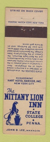 Matchbook Cover - Nittany Lion Inn State College PA