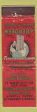 Matchbook Cover - Hotel Aberdeen New York City FEDERAL LONG WEAR