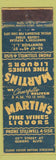 Matchbook Cover - Martins Wines Liquors Sunnyside LI Federal WORN