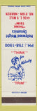 Matchbook Cover - Hollywood Weight Dynamics Warren MI girlie