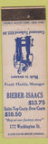 Matchbook Cover - Bieber Isaacs Clothes Federal Binghamton NY WEAR