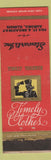 Matchbook Cover - Timely Men's Clothes Aurora IL Stewart's Federal