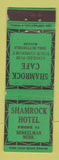 Matchbook Cover - Shamrock Hotel Cafe Benkelman NE low phone # Federal