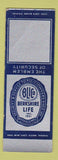 Matchbook Cover - Berkshire Life Insurance Pittsfield MA SAMPLE WEAR