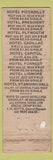 Matchbook Cover - Dreier Hotels New York City FEDERAL LONG WEAR