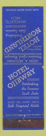 Matchbook Cover - Hotel Ojibway Marquette MI Federal WEAR