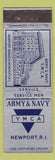 Matchbook Cover - Army Navy YMCA Newport RI Federal
