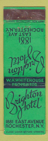 Matchbook Cover - Brighton Hotel Rochester NY FEDERAL LONG WEAR