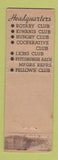 Matchbook Cover - Hotel Fort Pitt Pittsburgh PA FEDERAL LONG WEAR