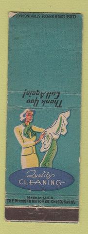 Matchbook Cover - Quality Cleaning girlie  WEAR