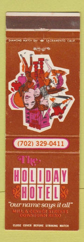 Matchbook Cover - Holiday Hotel Reno NV casino girlie