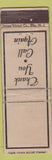 Matchbook Cover - Jersey Match Thank You Call Again WEAR