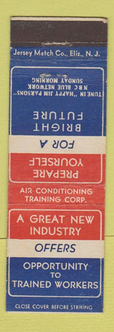 Matchbook Cover - Jersey Match Air Conditioning Training NBC Radio