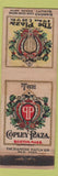 Matchbook Cover - Copley Plaza Hotel Boston MA DQ WEAR