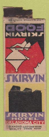 Matchbook Cover - Skirvin Food Hotel Oklahoma City DQ POOR STRIKER