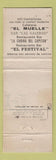 Matchbook Cover - Hotels El Romano Mexico girlie WORN