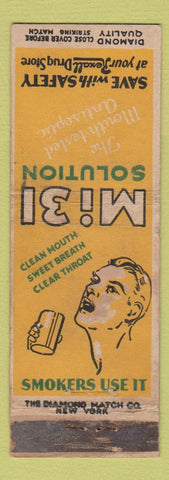 Matchbook Cover - Mi 31 Antiseptic DQ WORN