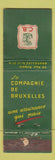 Matchbook Cover - Brussels Insurance Belgium WEAR
