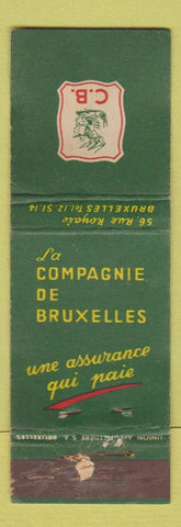 Matchbook Cover - Brussels Insurance Belgium WEAR