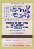 Matchbook Cover - Lee Auto Refinishing Body girlie Mount Penn WORN 40 Strike