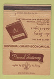 Matchbook Cover - Personal Stationery Du Barry Catalog WEAR 40 Strike