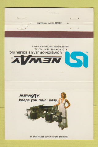 Matchbook Cover - Neway Lear Siegler Muskegon MI girlie #7725 40 Strike