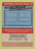 Matchbook Cover - Western Venetian Blind Kansas City Chicago NYC WEAR 40 Strike