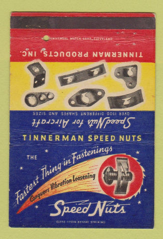 Matchbook Cover - Tinnerman Speed Nuts Cleveland OH 40 Strike