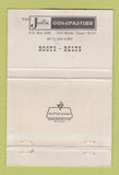 Matchbook Cover - Justin Cowboy Boots Oak Creek WI WORN 40 Strike