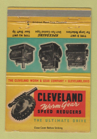 Matchbook Cover - Cleveland Worm Gear Speed Reducers OH 40 Strike