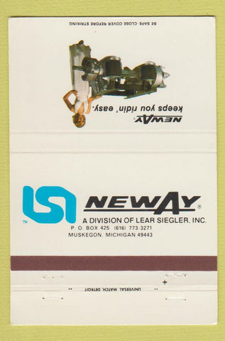 Matchbook Cover - Neway Lear Siegler Muskegon MI girlie 40 Strike