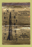 Matchbook Cover - EB Wiggins Oil Tool Los Angeles CA WORN 40 Strike