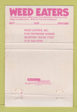 Matchbook Cover - Weed Eaters Whackers girlie Houston TX WEAR 40 Strike