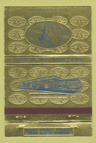 Matchbook Cover - Marine Corps Credit Union Camp Pendleton CA 40 Strike