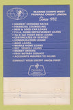 Matchbook Cover - Marine Corps Credit Union Camp Pendleton CA 40 Strike